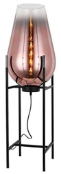 Casa Padrino lampada da terra di lusso rame / nero 30 x 30 x A. 97 cm - Lampada da terra in metallo con paralume in vetro - Lampade da terra di lusso - Lampade di lusso - Interni di lusso