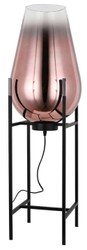 Casa Padrino lampada da terra di lusso rame / nero 30 x 30 x A. 97 cm - Lampada da terra in metallo con paralume in vetro - Lampade da terra di lusso - Lampade di lusso - Interni di lusso
