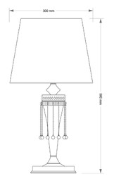 Casa Padrino lampada da tavolo barocco di lusso ottone con patina / beige / oro Ø 30 x A. 50 cm - Lampada da tavolo rotonda in ottone con paralume - Luci barocche