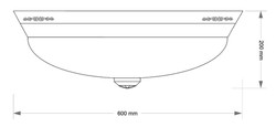 Casa Padrino lámpara de techo de cristal barroco de lujo plata / blanco Ø 60 x A. 20 cm - Lámpara de techo redonda de salón de estilo barroco - Luces barrocos - Muebles barrocos