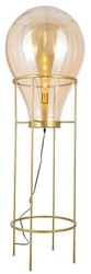 Luxus Stehleuchte mit Glas Lampenschirm Bernstein Gold