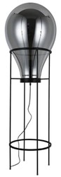 Luxus Stehleuchte mit Glas Lampenschirm Grau Schwarz