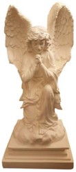 Jugendstil Garten Deko Skulptur Figur Engel Beige