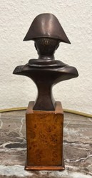 Casa Padrino busto de Napoleón de bronce decorativo de lujo sobre base de madera bronce antiguo / marrón 10 x 7 x A. 24 cm - Figura de bronce - Figura decorativa - Accesorios decorativos