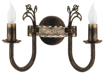 Casa Padrino baroque double wall lamp antique bronze 28 x 20 x H. 25 cm - Baroque style metal wall lamp - Baroque lights - Noble & magnificent