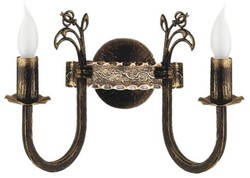 Casa Padrino baroque double wall lamp antique bronze 28 x 20 x H. 25 cm - Baroque style metal wall lamp - Baroque lights - Noble & magnificent