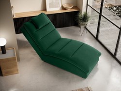 Casa Padrino chaise longue di lusso con cuscino poggiatesta verde 85 x 170 x A. 92 cm - Reclinabile per soggiorno - Recamier - Mobili per soggiorno - Mobili di lusso