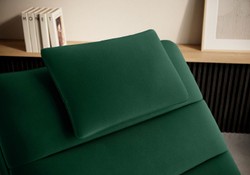 Casa Padrino chaise longue di lusso con cuscino poggiatesta verde 85 x 170 x A. 92 cm - Reclinabile per soggiorno - Recamier - Mobili per soggiorno - Mobili di lusso