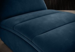 Casa Padrino chaise longue di lusso con cuscino poggiatesta blu 85 x 170 x A. 92 cm - Reclinabile per soggiorno - Recamier - Mobili per soggiorno - Mobili di lusso