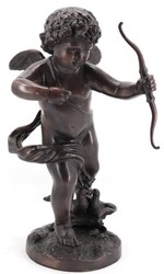 Große Luxus Bronze Deko Skulptur Figur Engel