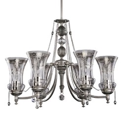 Casa Padrino araña de luces de cristal barroco de lujo plata Ø 60 x A. 65 cm - Magnífica lámpara de araña de salón de estilo barroco - Noble y magnífica