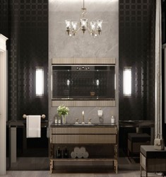 Casa Padrino luxury baroque crystal chandelier brass with patina Ø 60 x H. 60 cm - Magnificent living room chandelier in baroque style - Noble & magnificent