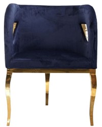 Casa Padrino luxury velvet armchair blue / gold 78 x 55 x H. 59 cm - Living room armchair - Hotel armchair - Luxury living room furniture - Living room furnishings - Luxury furnishings