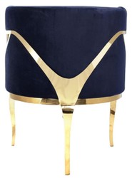 Casa Padrino luxury velvet armchair blue / gold 78 x 55 x H. 59 cm - Living room armchair - Hotel armchair - Luxury living room furniture - Living room furnishings - Luxury furnishings