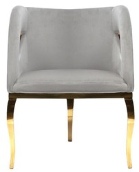 Casa Padrino luxury velvet armchair gray / gold 78 x 55 x H. 59 cm - Living room armchair - Hotel armchair - Luxury living room furniture - Living room furnishings - Luxury furnishings