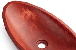 Casa Padrino lavabo de lujo rojo / blanco 60,9 x 29,7 x A. 11,9 cm - Lavabo de hormigón hecho a mano - Accesorios de baño de lujo Casa Padrino lavabo de lujo rojo / blanco 60,9 x 29,7 x A. 11,9 cm - Lavabo de hormigón hecho a mano - Accesorios de baño de lujo