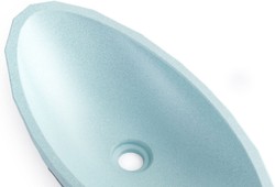 Casa Padrino lavabo de lujo azul claro 60,9 x 29,7 x A. 11,9 cm - Lavabo de hormigón hecho a mano - Accesorios de baño de lujo