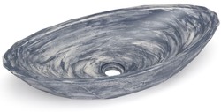 Casa Padrino lavabo de lujo gris / blanco 60,9 x 29,7 x A. 11,9 cm - Lavabo de hormigón hecho a mano - Accesorios de baño de lujo Casa Padrino lavabo de lujo gris / blanco 60,9 x 29,7 x A. 11,9 cm - Lavabo de hormigón hecho a mano - Accesorios de baño de lujo