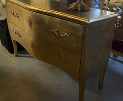Casa Padrino commode baroque avec 2 tiroirs or - Commode en bois massif fait main de style baroque - Meuble de chambre de style baroque - Meuble baroque
