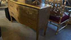 Casa Padrino commode baroque avec 2 tiroirs or - Commode en bois massif fait main de style baroque - Meuble de chambre de style baroque - Meuble baroque