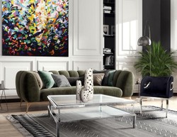 Casa Padrino sillón de terciopelo de lujo negro / plata 78 x 55 x A. 59 cm - Sillón de salón - Muebles de salón - Muebles de hotel - Muebles de lujo - Interiores de salón - Interiores de lujo
