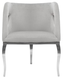 Casa Padrino luxury velvet armchair gray / silver 78 x 55 x H. 59 cm - Living room armchair - Hotel armchair - Luxury living room furniture - Living room furnishings - Luxury furnishings