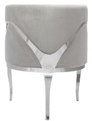 Casa Padrino luxury velvet armchair gray / silver 78 x 55 x H. 59 cm - Living room armchair - Hotel armchair - Luxury living room furniture - Living room furnishings - Luxury furnishings