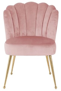 Casa Padrino chaise de salle à manger de luxe en velours rose / or 66 x 64 x H. 86 cm - Chaise de cuisine avec tissu velours - Meubles de salle à manger - Meubles de cuisine - Meubles de luxe