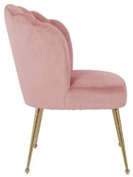 Casa Padrino luxury velvet dining room chair pink / gold 66 x 64 x H. 86 cm - Kitchen chair with velvet fabric - Dining room furniture - Kitchen furniture - Luxury furniture