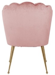 Casa Padrino luxury velvet dining room chair pink / gold 66 x 64 x H. 86 cm - Kitchen chair with velvet fabric - Dining room furniture - Kitchen furniture - Luxury furniture