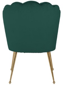 Casa Padrino Luxus Samt Esszimmer Stuhl Grün / Gold 66 x 64 x H. 86 cm - Küchenstuhl mit Samtsoff - Esszimmer Möbel - Küchen Möbel - Luxus Möbel