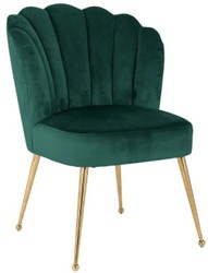 Casa Padrino sedia da pranzo di lusso in velluto verde / oro 66 x 64 x A. 86 cm - Sedia da cucina con tessuto in velluto - Mobili per sala da pranzo - Mobili da cucina - Mobili di lusso