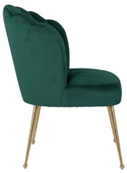 Casa Padrino sedia da pranzo di lusso in velluto verde / oro 66 x 64 x A. 86 cm - Sedia da cucina con tessuto in velluto - Mobili per sala da pranzo - Mobili da cucina - Mobili di lusso