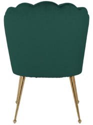 Casa Padrino sedia da pranzo di lusso in velluto verde / oro 66 x 64 x A. 86 cm - Sedia da cucina con tessuto in velluto - Mobili per sala da pranzo - Mobili da cucina - Mobili di lusso
