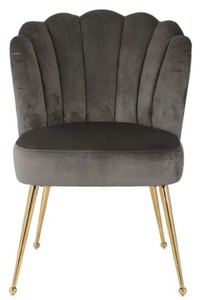 Casa Padrino chaise de salle à manger de luxe en velours gris / or 66 x 64 x H. 86 cm - Chaise de cuisine avec tissu velours - Meubles de salle à manger - Meubles de cuisine - Meubles de luxe