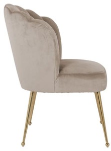 Casa Padrino Luxus Samt Esszimmer Stuhl Khaki / Gold 66 x 64 x H. 86 cm - Küchenstuhl mit Samtsoff - Esszimmer Möbel - Küchen Möbel - Luxus Möbel