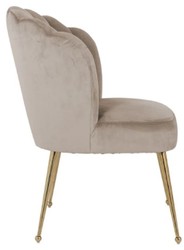 Casa Padrino sedia da pranzo di lusso in velluto kaki / oro 66 x 64 x A. 86 cm - Sedia da cucina con tessuto in velluto - Mobili per sala da pranzo - Mobili da cucina - Mobili di lusso