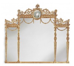 Casa Padrino specchio barocco di lusso oro - Specchio da parete in stile barocco italiano - Magnifici mobili di lusso in stile barocco - Mobili barocchi - Fatto in Italia - Qualità di lusso