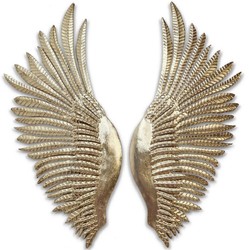 Casa Padrino ali d'angelo decorative murale di lusso oro 41,3 x 5,7 x A. 102,9 cm - Ali decorative in metallo - Accessori decorativi
