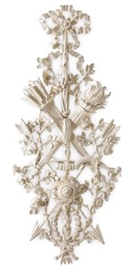 Casa Padrino ornamento da parete barocco di lusso bianco - Magnifico ornamento da parete in legno massello stile barocco - Decorazione da parete barocco - Qualità di lusso - Fatto in Italia