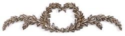 Prunkvolles Luxus Barock Massivholz Wandornament Antik Silber