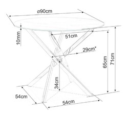 Casa Padrino table à manger de luxe or Ø 90 x H. 71 cm - Table de salle à manger ronde avec plateau en verre trempé - Mobilier de salle à manger - Mobilier de cuisine