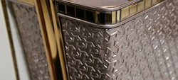 Luxus Sideboard mit 3 Spiegel Grau Gold
