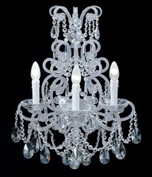 Casa Padrino applique murale baroque de luxe en cristal blanc 24 x 7 x H. 64 cm - Magnifique applique de style baroque avec verre cristal de haute qualité - Qualité de luxe - Fabriqué en Italie