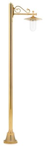 Casa Padrino lanterne de jardin Art Nouveau de luxe or 60 x 30 x H. 220 cm - Lampadaire de jardin en aluminium - Éclairage extérieur nostalgique - Qualité de luxe - Fabriqué en Italie