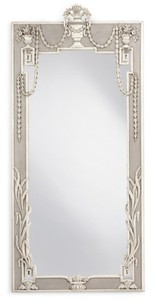 Casa Padrino specchio barocco di lusso grigio / crema bianco - Italiano specchio da parete in stile barocco - Mobili di lusso in stile barocco - Magnifici mobili barocchi - Fatto in Italia