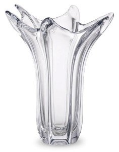 Casa Padrino luxury glass vase Ø 32 x H. 35 cm - Mouth blown flower vase - Decorative flower vase - Decorative accessories - Decorative glass vases - Luxury accessories