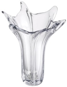 Casa Padrino Luxus Glas Vase Ø 32 x H. 35 cm - Mundgeblasene Blumenvase - Deko Blumenvase - Deko Accessoires - Deko Glas Vasen - Luxus Accessoires
