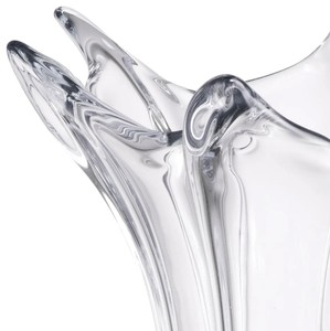 Casa Padrino Luxus Glas Vase Ø 32 x H. 35 cm - Mundgeblasene Blumenvase - Deko Blumenvase - Deko Accessoires - Deko Glas Vasen - Luxus Accessoires