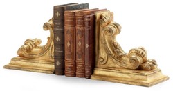 Casa Padrino Luxury Baroque Bookends Set Antique Gold - Baroque Style Desk Decoration - Office Decoration - Living Room Decoration - Decorative Accessories - Baroque Accessories - Made in Italy